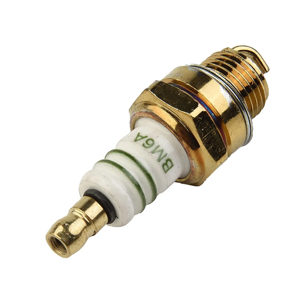 1Pcs BM6A 점화 플러그 – M7 L7T CJ8 1560용 교체품, 전기톱 잔디 깎는 기계 트리머 소형 엔진 장비, 가스 구동 도구에 적합