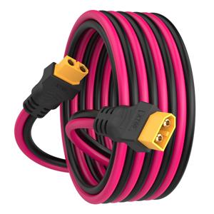 XT60 연장 케이블 12AWG XT60 - XT60 케이블, 남성-여성 커넥터 포함, 태양광 패널 원격 제어 배터리에 적합