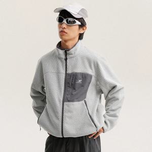 가을 겨울 폴라 플리스 물결 모양 줄무늬 재킷 남성 여성 야외 산 여행 하이킹 통기성 따뜻한 스포츠 재킷 남여 코트