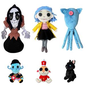 28cm Coraline 플러시 물건 만화 그림 Kawaii 인형 부드러운 베개 추악한 어린이 귀여운 Collectible 인형 장식 장난감 생일 선물