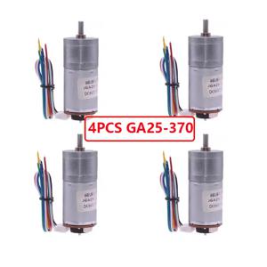 4PCS GA25-370 마이크로 DC 모터 홀 속도 코드 휠 측정 코드 디스크 강력한 토크 6V 12V 24V 지능형 자동차 로봇용