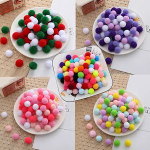 100개 10mm/15mm/20mm 부드러운 폼폼 퍼 볼 예술 공예 용품 DIY 액세서리 장난감 파티 장식 공예 재료