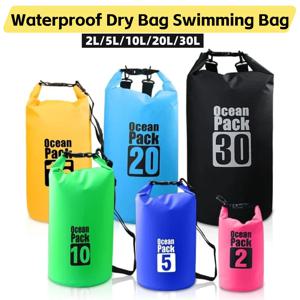 남녀공용 방수 PVC 가방, 2L/5L/10L/20L/30L, 야외 수영용 버킷백, 래프팅 가방