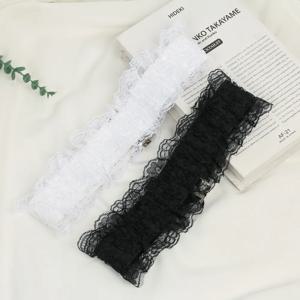 우아하고 다재다능한 레이스 허리 벨트 6cm 폭 단색 허리 조임 밴드 여성용 탄력 벨트
