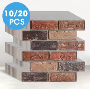10/20pcs 3D 가짜 벽돌 껍질과 스틱 벽 패널, 방수 PVC 벽 스티커, 설치가 용이함, 홈 벽 장식