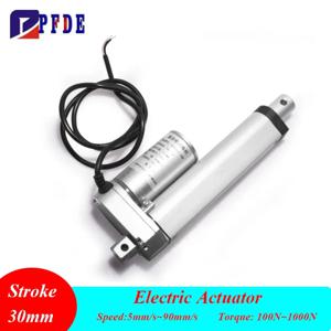 스트로크 30mm 헤비듀티 리니어 액추에이터 12V/24V DC 모터 리프트 100/150/200/300/500/700/900/1000N 태양광 추적기용