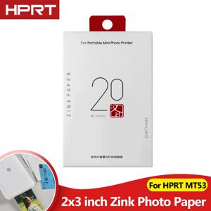 20개 아연색 포토 용지 2x3 인치 접착식 열전사 포토 용지 HPRT MT53 포켓 포토 프린터용