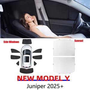 테슬라 모델 Y 주니퍼 2025 2026 출시용 햇빛 가리개 앞뒤 측면 창문 차양막 앞유리 차양 야외 캠핑 액세서리