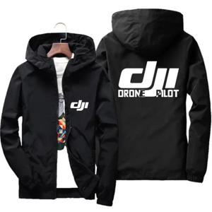 남성용 봄버 후드 DJI 드론 파일럿 캐주얼 얇은 윈드브레이커, 고품질 코트, 스포티한 방풍 의류, 대형 사이즈 m-7XL