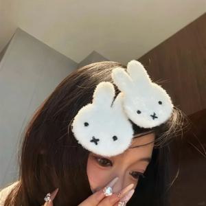 2PCS 핫 만화 미피 시리즈 앞머리 홀더 창의력 프린트 소녀 패션 앞머리 홀더 선물