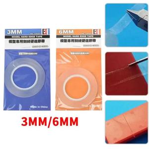 너비 3MM/6MM 20m 길이 모델 하드 에지 테이프 스크라이브 가이드 하드 에지 테이프 모델 DIY 도구 모델링을위한 푸시 라인 스크라이브