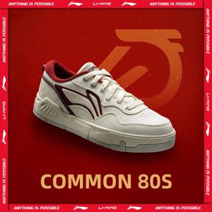Li-Ning 여성용 COMMON 80S 라이프스타일 신발 듀얼 쿠션 소프트 리바운드 편안한 LiNing 클래식 캐주얼 스니커즈 AGCW120