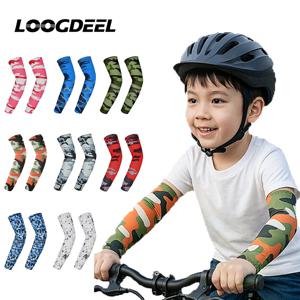 LOOGDEEL 어린이 스포츠 쿨링 암 슬리브 UV 차단 햇빛 가리개 탄력 아이스 커프 암 워머 야외 스포츠 사이클링 농구