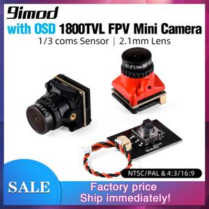 9IMOD FPV 카메라 1800TVL 5MP 2.1mm 1/3 coms 센서 5V-40V NTSC/PAL OSD 내장 RC FPV 레이싱 드론 DIY 부품