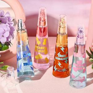 4가지 향 여성 바디 미스트 세트, 오래 지속되는 과일 꽃향기 우디 향수 스프레이, 88ml 휴대용 향수, 데일리 데이트용