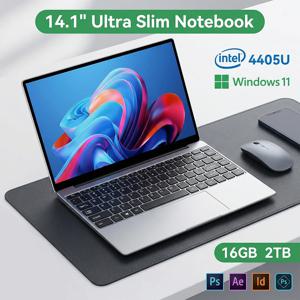 LENO 14.1인치 노트북 울트라 슬림 윈도우11 16GB 2TB SSD 인텔 4405U 게이머 노트북 1920*1080 디스플레이 사무용 학습용 게임용 컴퓨터 PC