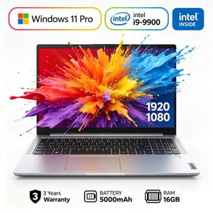 2026년 최신형 15.6인치 4K HD 노트북 인텔 코어 i9-9900 16GB 램 1TB SSD 윈도우 11 울트라 슬림 휴대용 게이밍 사무용 노트북