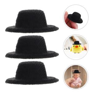 5Pcs 미니어처 탑 모자 DIY 수제 액세서리에 대한 경량 패브릭 모자 웨딩 장식 미니 모자 러시아 바냐 모자