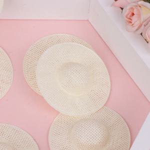 12Pcs 미니 종이 직물 모자 DIY 장식 파티 용품 및 창의적인 공예 프로젝트를 위한 8Cm 넓은 챙이 있는 수공예 모자