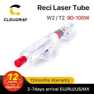 Cloudray Reci W2/T2 90W-100W CO2 레이저 튜브 나무 상자 포장 직경. 80mm/65mm CO2 레이저 조각 절단기 S2 Z2