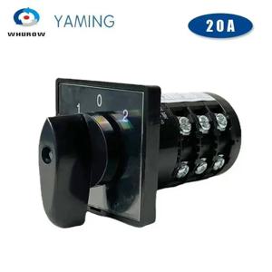 Yaming 전기 HZ5B-20/3 캠 스위치 로타리 조합 범용 전환 20A 3 극 3 위치 옵션 제어 듀얼 전원