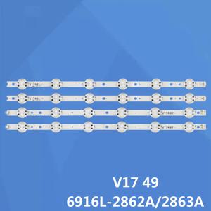 새 키트 4 PCS LED 스트립 49UV340C 49UV340C-UB 49LV340C 49UJ6565 49UJ670V 49UJ6560 49UJ701V 49