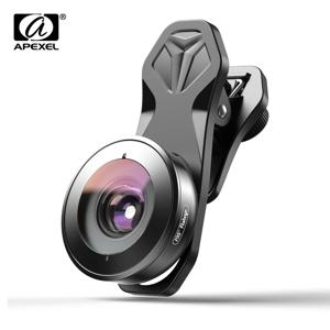 APEXEL 고품질 모바일 렌즈 HD 195도 슈퍼 어안렌즈 4K 폰 카메라 렌즈 (아이폰 7, 8, X, 샤오미 폰용)