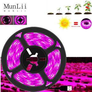 USB LED 1-5m 식물 모종 성장 텐트, 전체 스펙트럼, DC 5V, 야채 꽃 모종, LED 스트립