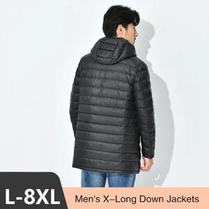 겨울 경량 플러스 Dize 남성용 퍼퍼 자켓 2023 신사복 X-long 90% White Duck Down 방수 및 방풍 캐주얼 코트