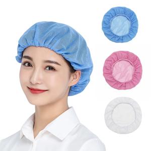 다색 음식 서비스 네트 모자 주방 작업 모자 구내식당 레스토랑 요리사 모자 제과점 베이킹 워크샵 통기성 작업 모자