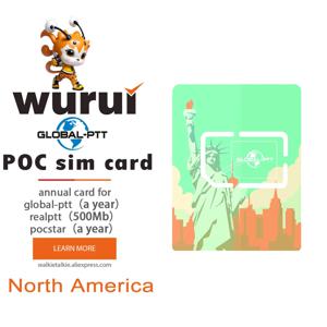 POC 워키토키 라디오 인터넷용 글로벌 ptt iot SIM 카드, 미국, 멕시코, 캐나다, 등록 칩 없음, 4g 무제한