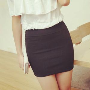 여름 여성 기본 스커트 패키지 힙 스커트 미니 탄성 펜슬 스커트 Office Lady Draped Slim Business 플러스 사이즈 원 스텝 스커트