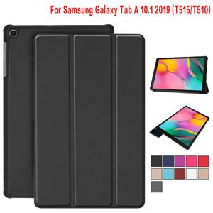 삼성 갤럭시 탭 A 2019 용 스마트 케이스 SM-T510 SM-T515 T510 T515 태블릿 커버 스탠드 케이스 탭 A 10.1 ''2019 태블릿 케이스