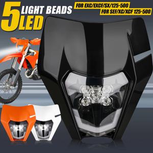 LED 헤드라이트 플레이트 오토바이 헤드 램프 라이트 KTM EXC EXCF SX SXF XCF XCFW 125 250 350 450 전기 더트 바이크 JFG용