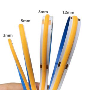 2mm 3mm 5mm 8mm 10mm COB LED 스트립 라이트 12V 24V 5M 400 480 528 LEDs/M 고밀도 유연한 LED 테이프 주방 방 장식