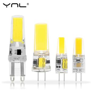 G4 LED COB 램프 E14 G9 12V 220V 디밍 가능 6W 9W COB LED 전구 램프 LED 조명 할로겐 스포트라이트 샹들리에 LED 램프 교체
