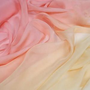 1m 여러 가지 빛깔의 그라디언트 쉬폰 원단 음영 처리 된 색상 Tulle 수제 DIY 창 스크리닝 드레스 무대 배열 재봉 재료