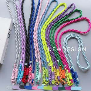1Pc 긴 휴대 전화 스트랩 휴대용 Crossbody 스트랩 전화 케이스 범용 전화 스트랩 연결 조절 가능한 길이 끈