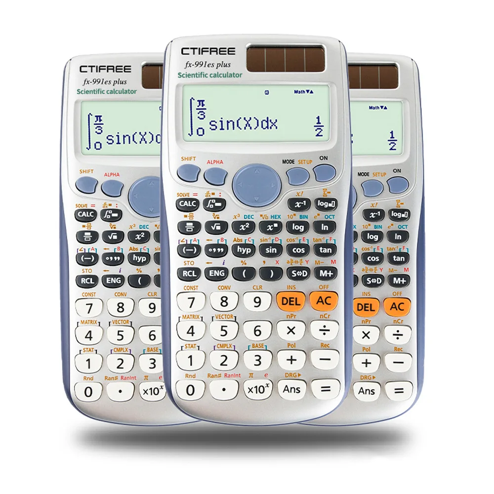 FX-991ES PLUS 오리지널 공학용 계산기, 고등학생, 대학생, 사무실, 코인 배터리용 417가지 기능 탑재