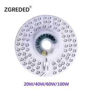 LED 패널 조명 85V-265V 천장 조명 LED 모듈 20W 40W 60W 100W 실내 천장 조명용 라운드 교체 LED 개조 보드