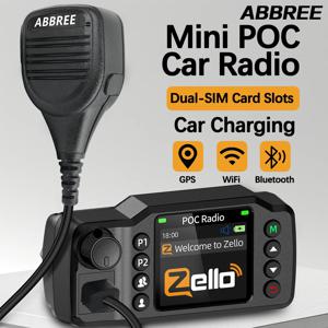 ABBREE GP-8900 플러스 미니 POC 네트워크 자동차 라디오 젤로 GPS 장거리 4G 안드로이드 와이파이 듀얼 SIM, 차량 함대 수색 및 구조용