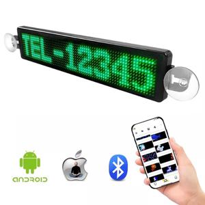 LED 자동차 프로그래밍 가능 사인 스크린 USB 5V 차량용 LED 메시지 보드 광고 이동식 스크롤 블루투스 LED 자동차 디스플레이 화면