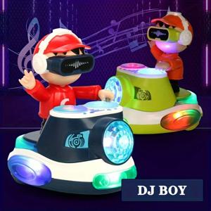 아기 배밀이 놀이용 바운싱 DJ 보이 뮤지컬 장난감, 유아 조기 교육용 음악 장난감, 감각 발달 생일 선물 (남아/여아)
