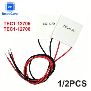 1/2pc 펠티어 쿨러 모듈 TEC1-12706 TEC1-12705 40x40mm 12V 열전소자 12706 12705 냉각 펠티어 DIY 전자제품
