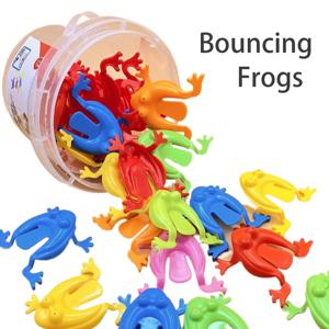 10-50PCS 점프 개구리 손가락 누르기 바운스 개구리 장난감 스트레스 릴리버 어린이를위한 클래식 장난감 크리스마스 파티 호의