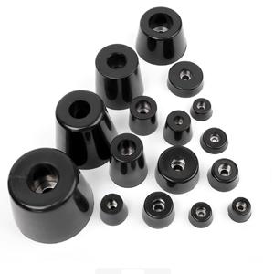 검은 고무 발 패드 11mm-50mm 충격 흡수 미끄럼 방지 가구 발 패드 테이블과 의자 다리 보호 가구 하드웨어