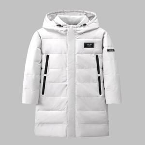 신상품 남성용 화이트 덕 다운 재킷 -30 ℃   고품질 야외용 커플 롱 기모 후드 루즈핏 방풍 파카 남성 다운 코트