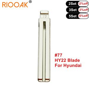 10pcs 금속 공백 # 77 HY22 TOY48 Toyota REIZ 현대 IX35 기아 SORANTO K5용 언컷 플립 KD VVDI 원격 키 블레이드