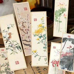 30pcs 중국어 회화 스타일 북마크 중국어 잉크 그림 독서 책 페이지 책 마킹 노트 마킹 학생 편지지