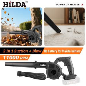 HILDA 2IN1 무선 전기 에어 블로워 먼지 제거기 컴퓨터 청소 도구 마키타 배터리 전동 공구 호환